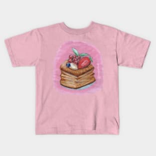 Yummy Pancakes with Berries Kids T-Shirt